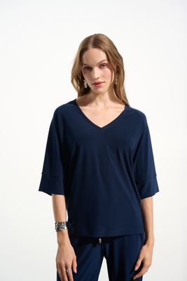 261641 Joseph Ribkoff Boxy Top with V-Neck