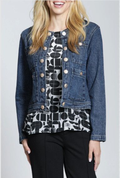 C95 APNY Collarless Denim Jacket