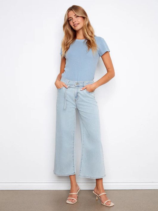 C5788-300C Charlie B Belted Denim Pants
