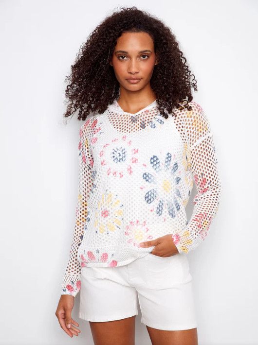 C2615RR-540B Charlie B Fishnet Hoodie