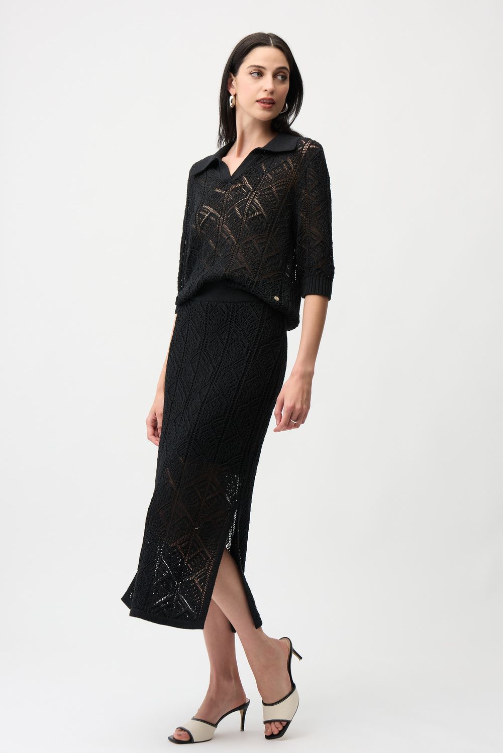 261929 Joseph Ribkoff Open Stitch Sweater