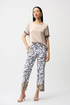 261026 Joseph Ribkoff Print Wide Leg Pants