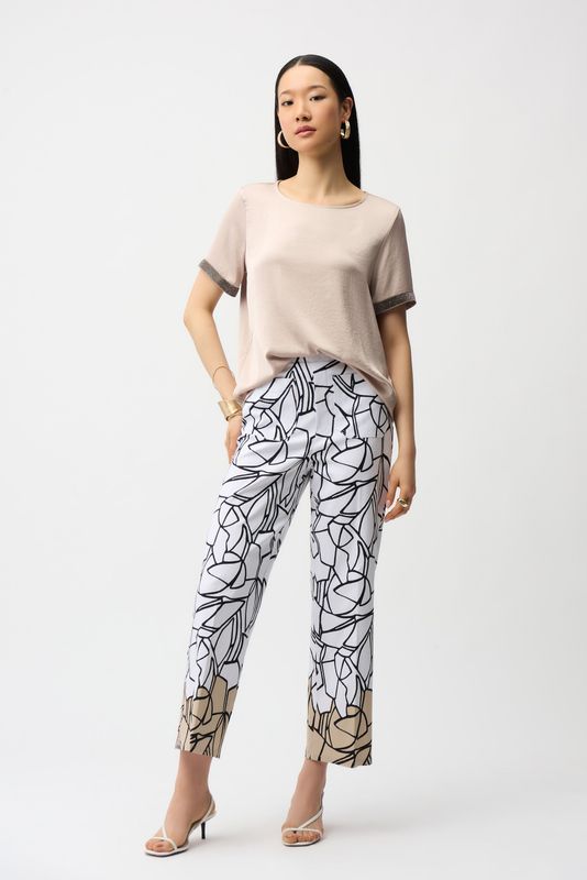 261026 Joseph Ribkoff Print Wide Leg Pants