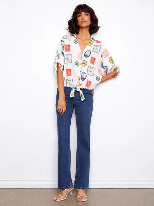 C4637X-229B Charlie B Tie Blouse