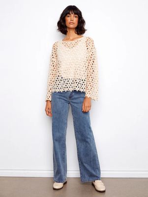 C4706-777C Charlie B Crochet Blouse