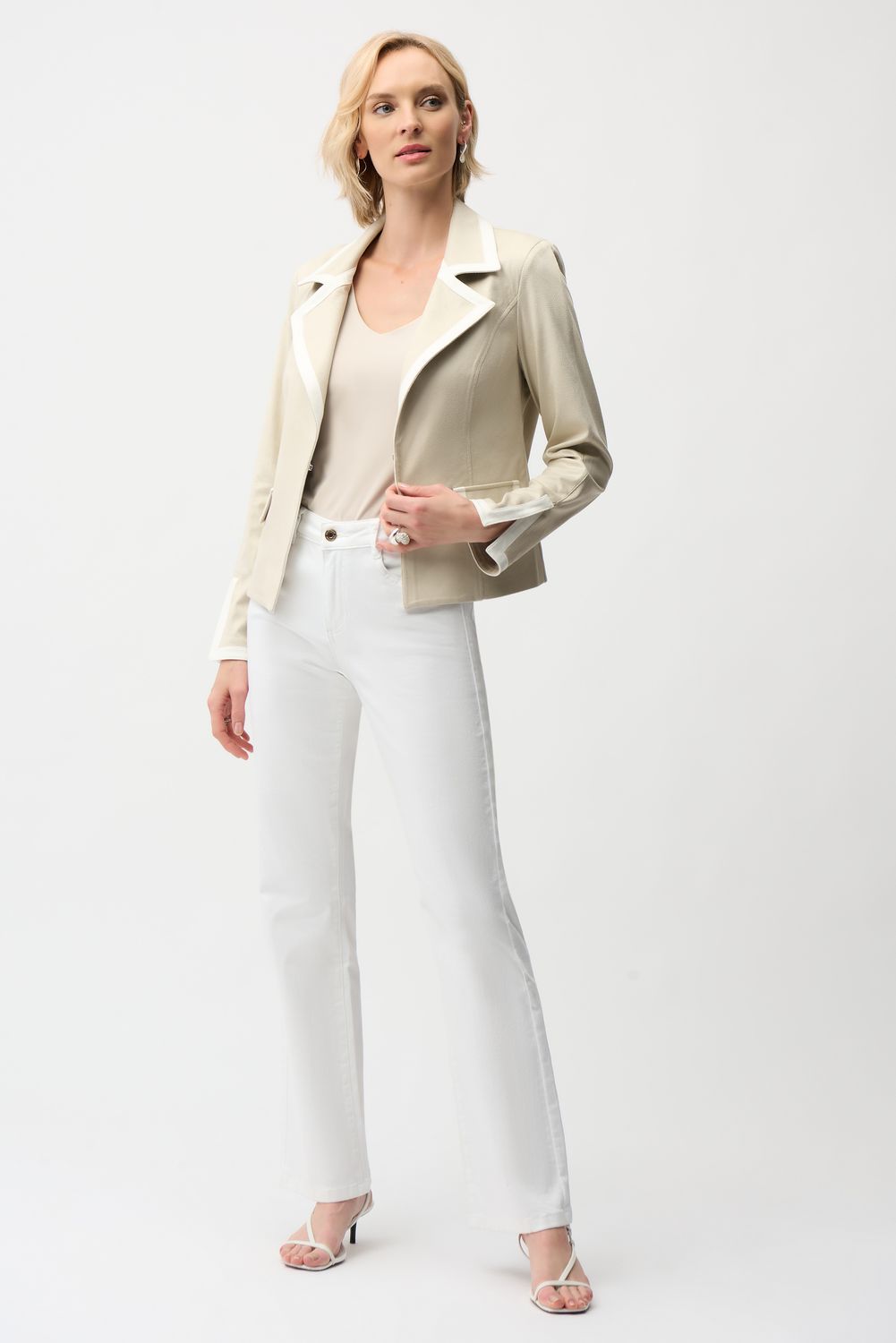 261912 Joseph Ribkoff Foiled Suede Jacket