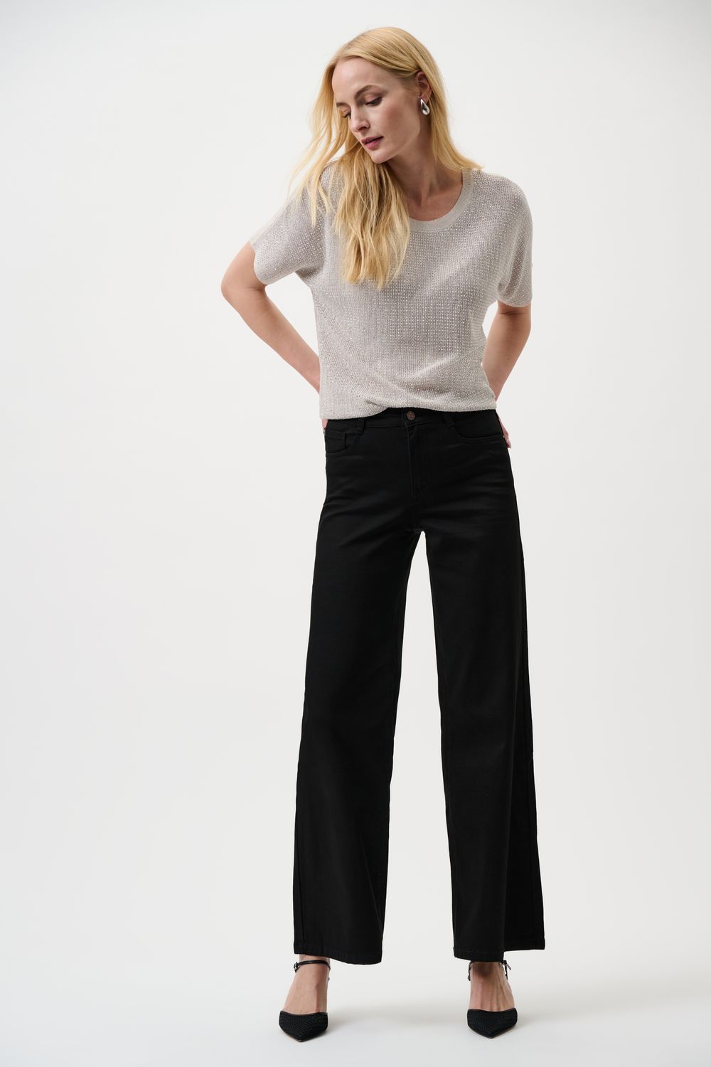 251968B25 Joseph Ribkoff Classic Wide Leg Jean