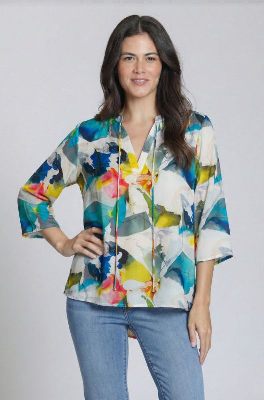 B-51P/C-566D/NC APNY V-Neck Top with Tassel