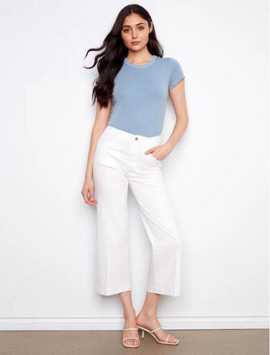 C5660R-618A Charlie B Cropped Wide Leg Pant