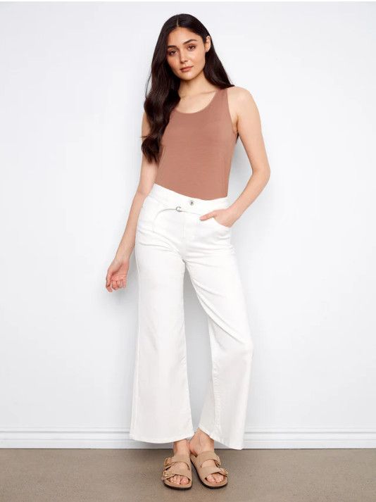 C5762-626C Charlie B Belted Wide Leg Pants
