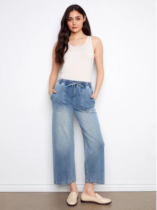 C5787-627C Charlie B Denim Jogger Pants