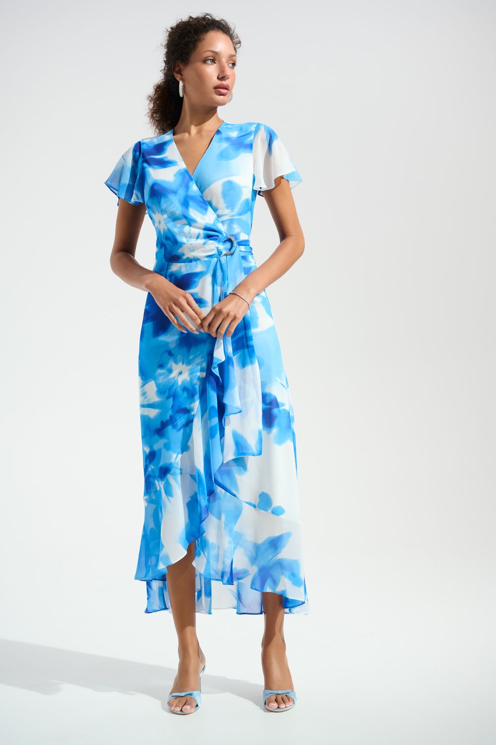 261739 Joseph Ribkoff Print Wrap Dress