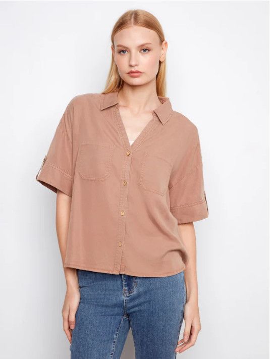 C4688-589C Charlie B Tencel Blouse