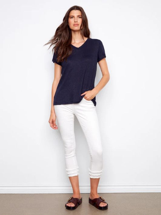 C1231ZPK-291C Charlie B Linen T Shirt