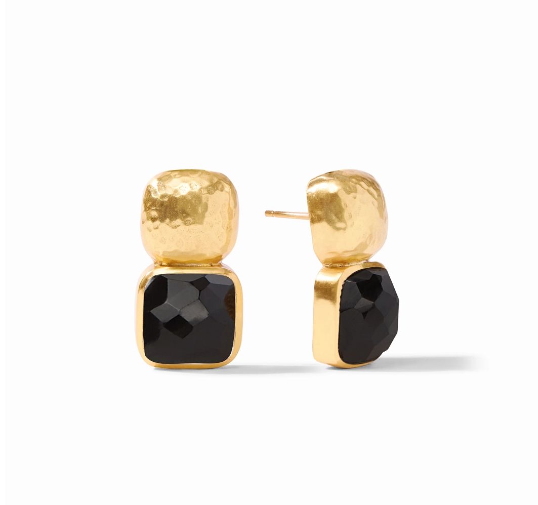 ER540GBO00 Julie Vos Catalina Earring-Obsidian Black
