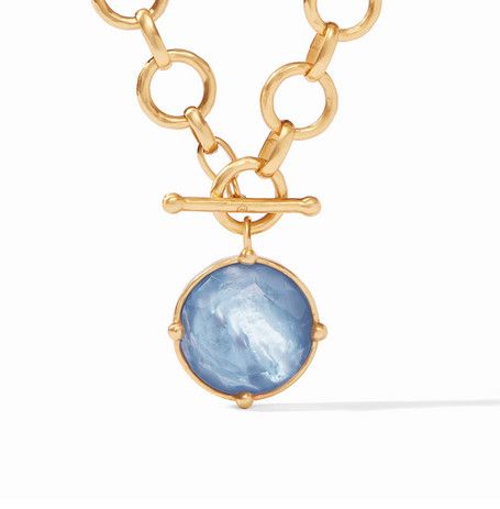N327GICB00 Julie Vos Honeybee Necklace IR CHALCEDONY BLUE