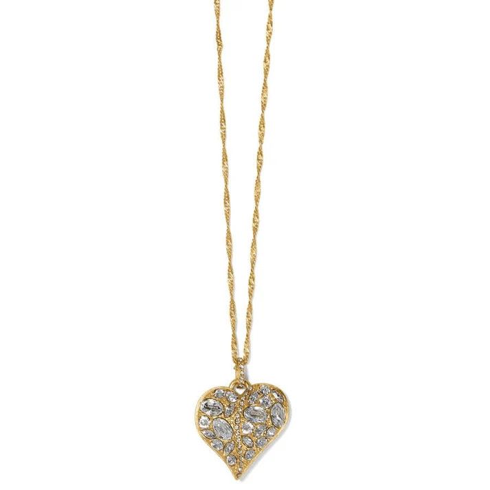 JM7490 Brighton Trust Your Journey Golden Heart Necklace