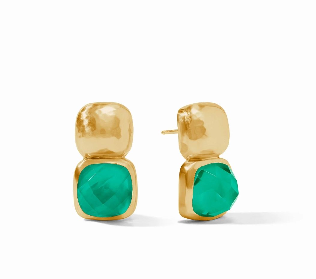 ER540GIEG00 Julie Vos Catalina Earring-Emerald Green