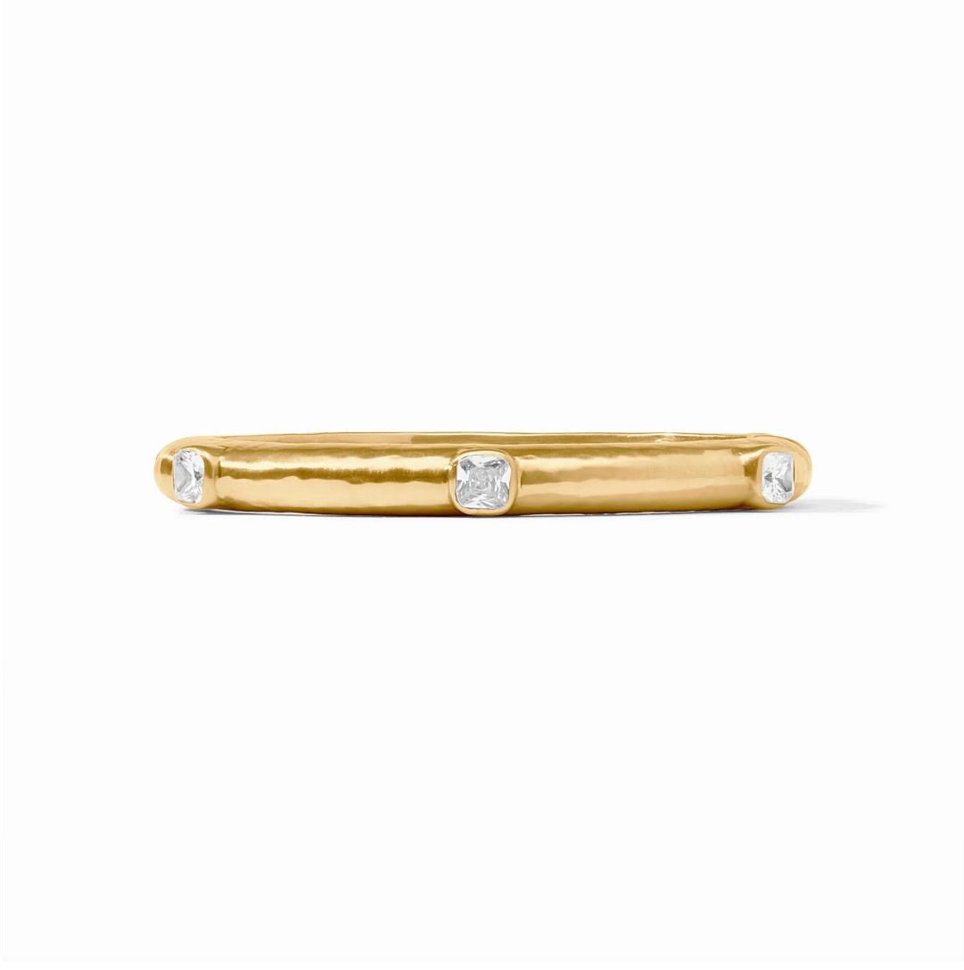 BG334GCZ00 Julie Vos Catalina Stone Hinge Bangle-Cubic Zirconia