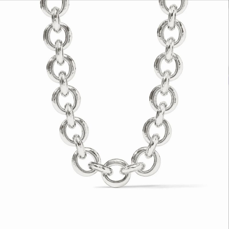 N363S00 Julie Vos Cannes Link Necklace SILVER