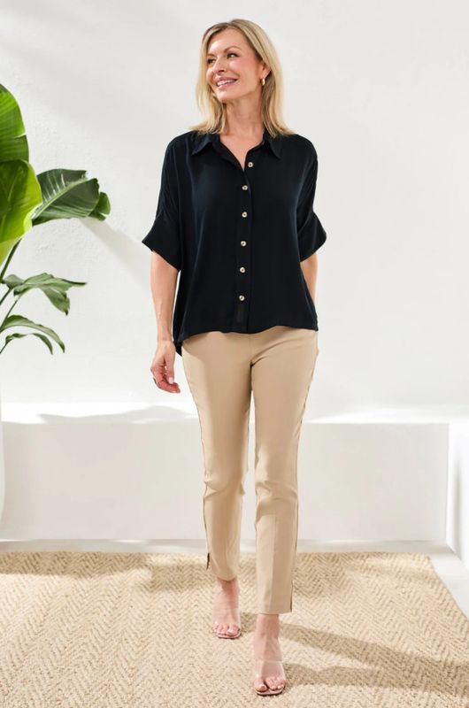 31120 Tribal Button Front Blouse