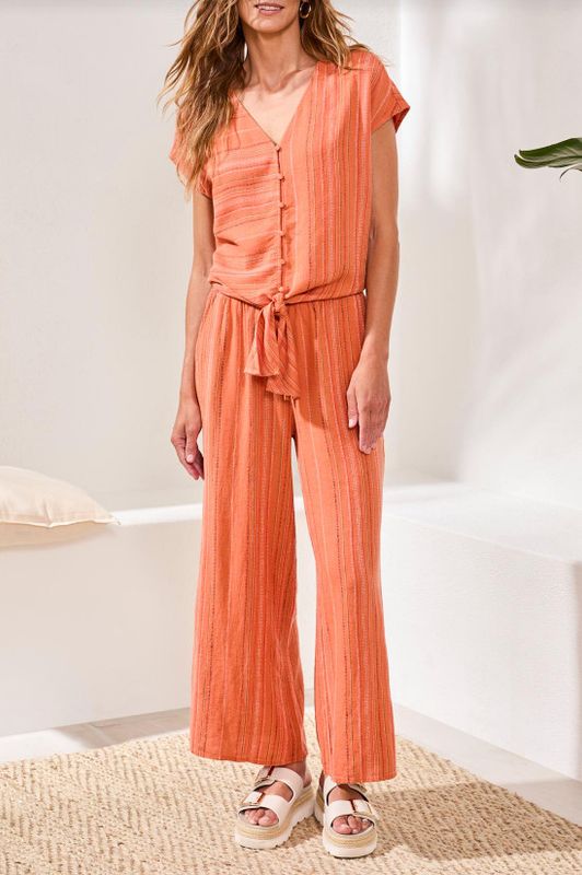 60930 Tribal Tie Front Blouse