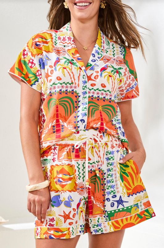 61620 Tribal Flowy Short w/Piping