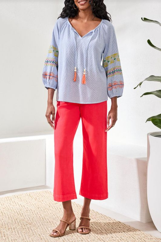 61980 Tribal Raglan Sleeve Blouse