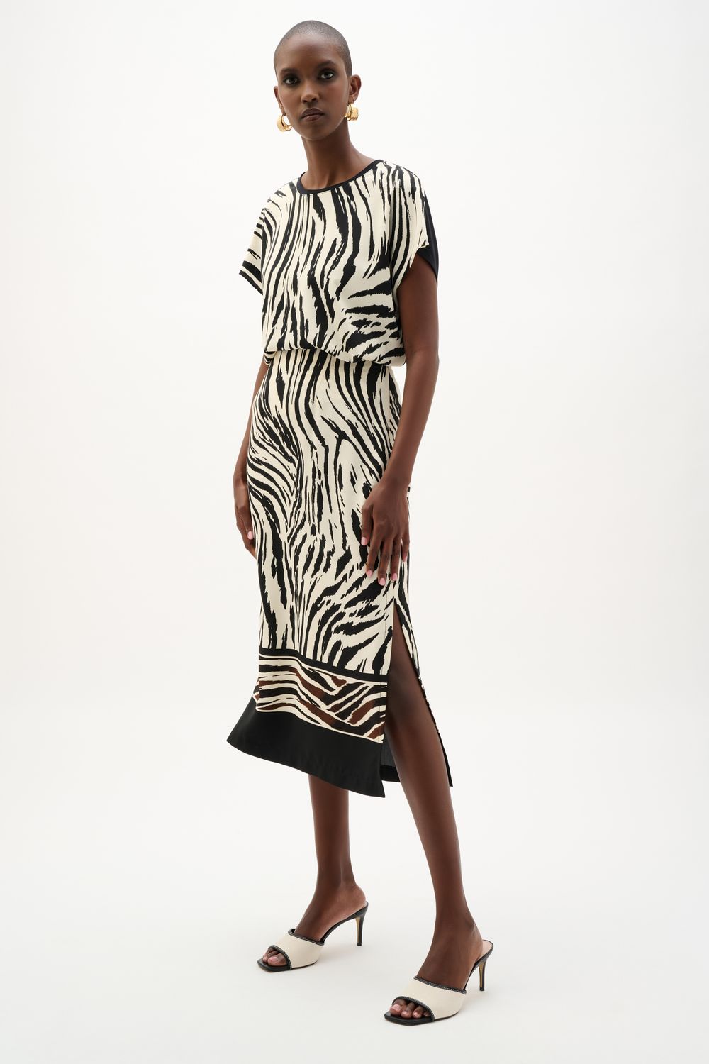 262050 Joseph Ribkoff Animal Print Skirt
