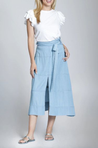 T434 APNY Tencel A-Line Skirt