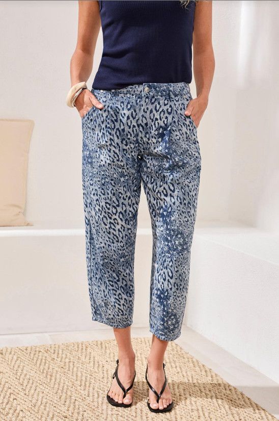 57200-1115 Tribal Audrey Barrel Leopard Jeans