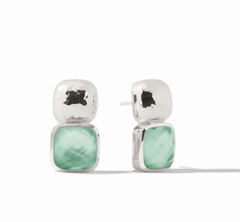 ER540SIBQ00 Julie Vos Silver Catalina Earring-Iridescent Aquamarine Blue