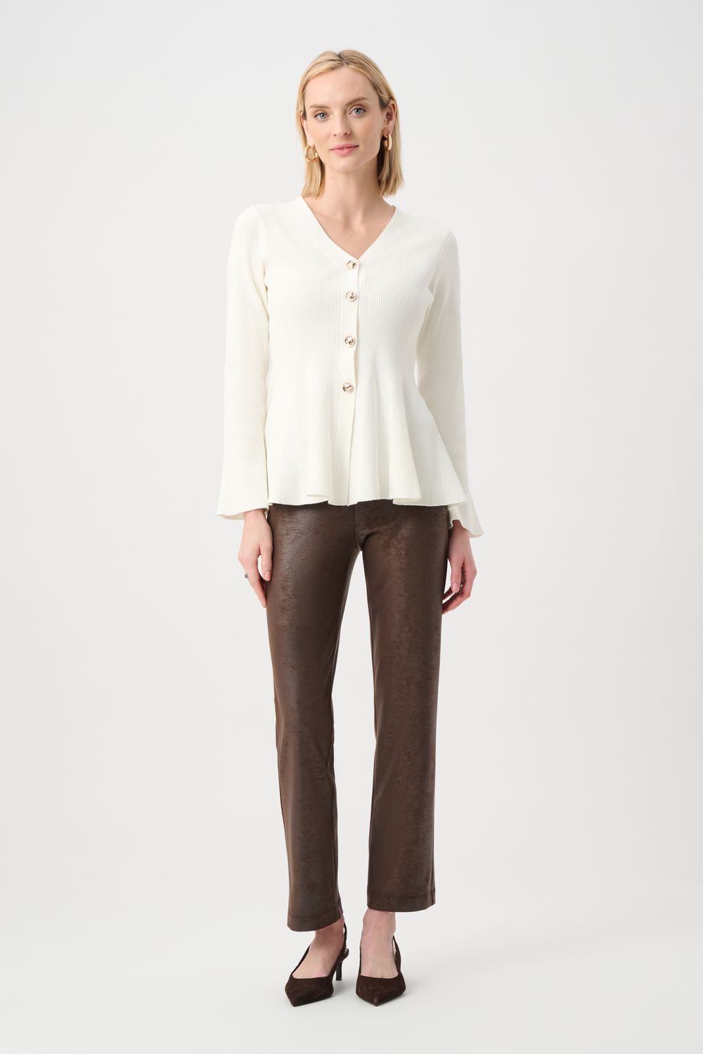 263104 Joseph Ribkoff Foiled Straight Pant
