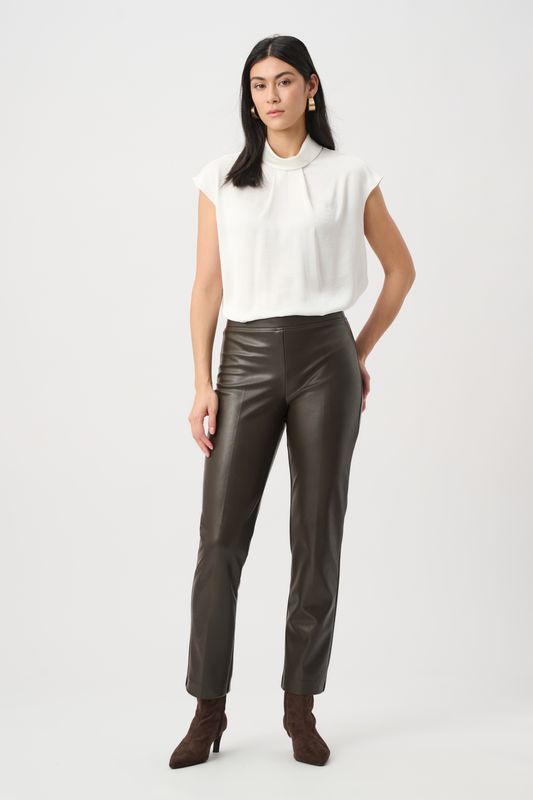 263232 Joseph Ribkoff Leatherette Straight Pant