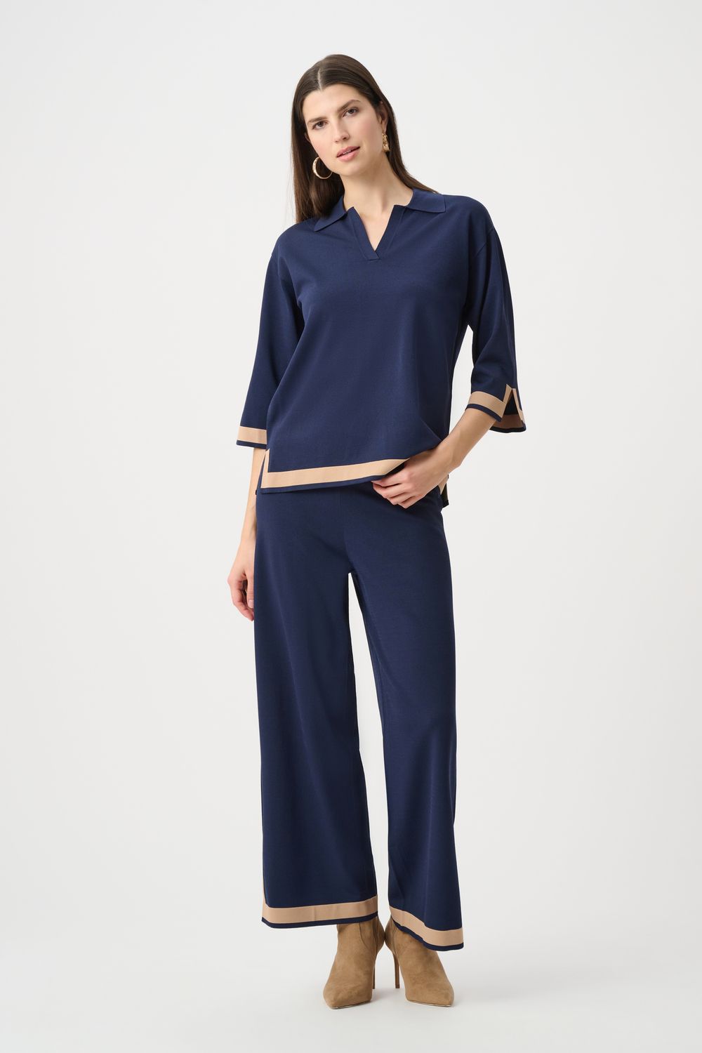 253910 Joseph Ribkoff Colour Block Culotte Pants