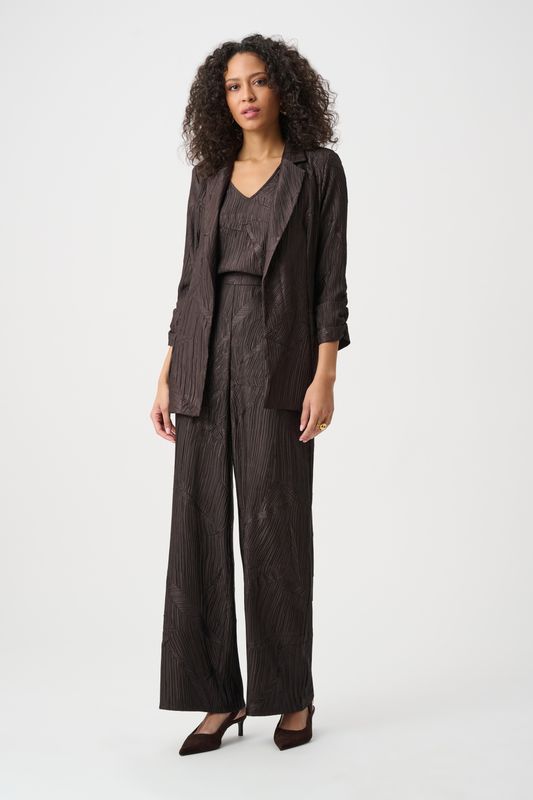 263050 Joseph Ribkoff Pleated Satin Open Blazer