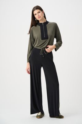 263607 Joseph Ribkoff Color Block Wide Leg Pants