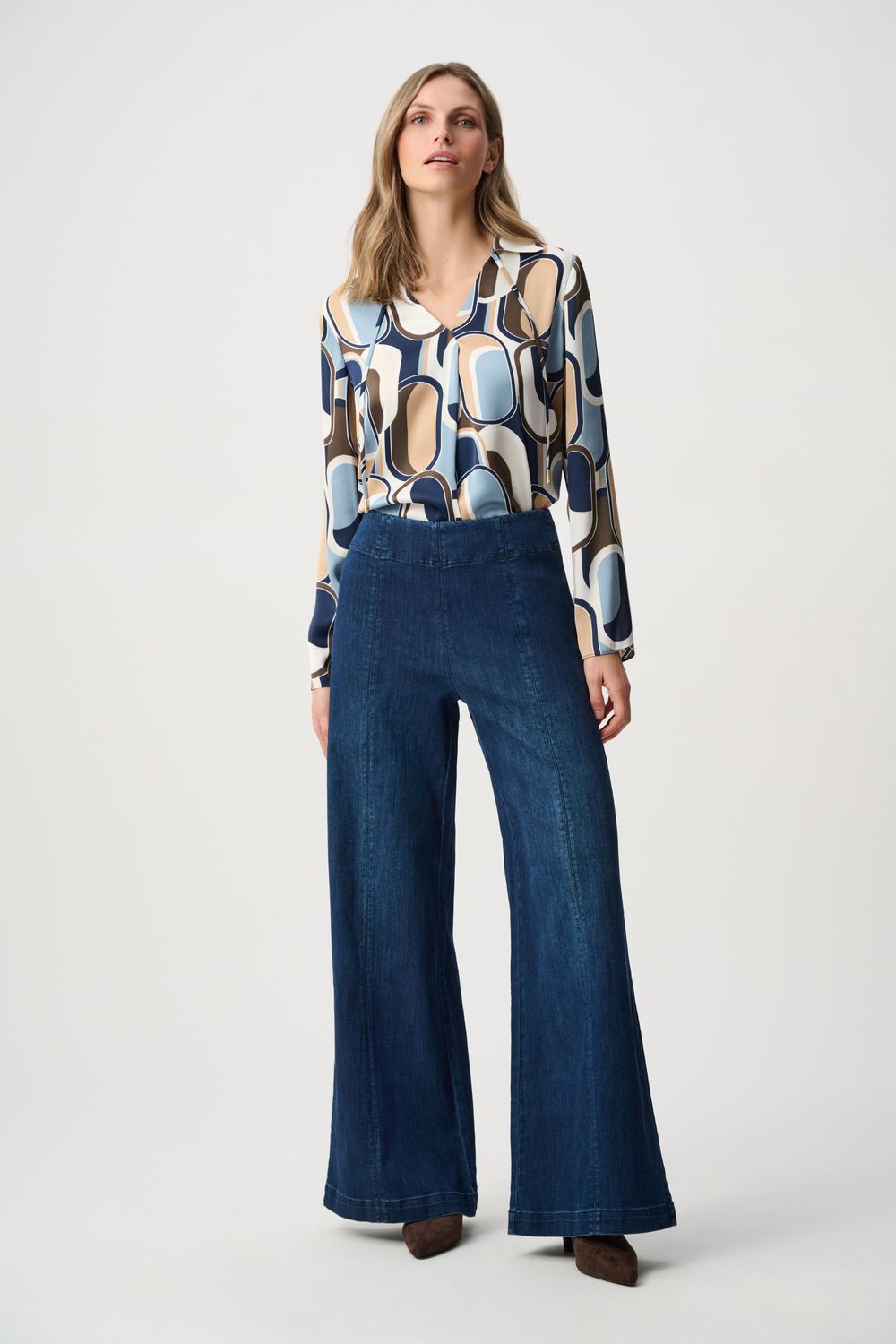 263901 Joseph Ribkoff Palazzo Pull On Jeans