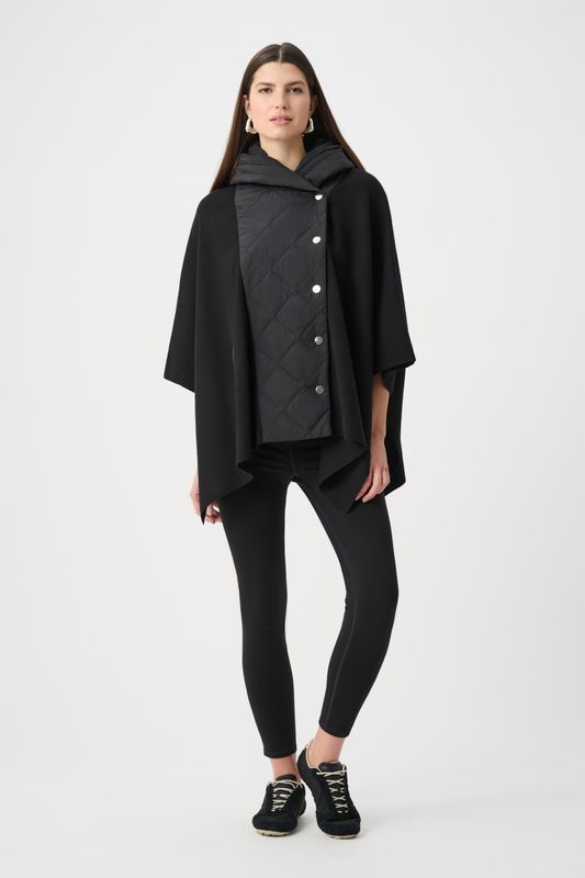 263627 Joseph Ribkoff Quilted Poncho Jacket