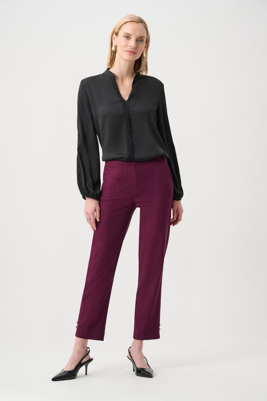 263042 Joseph Ribkoff Jacquard Slim Pull-On Pants