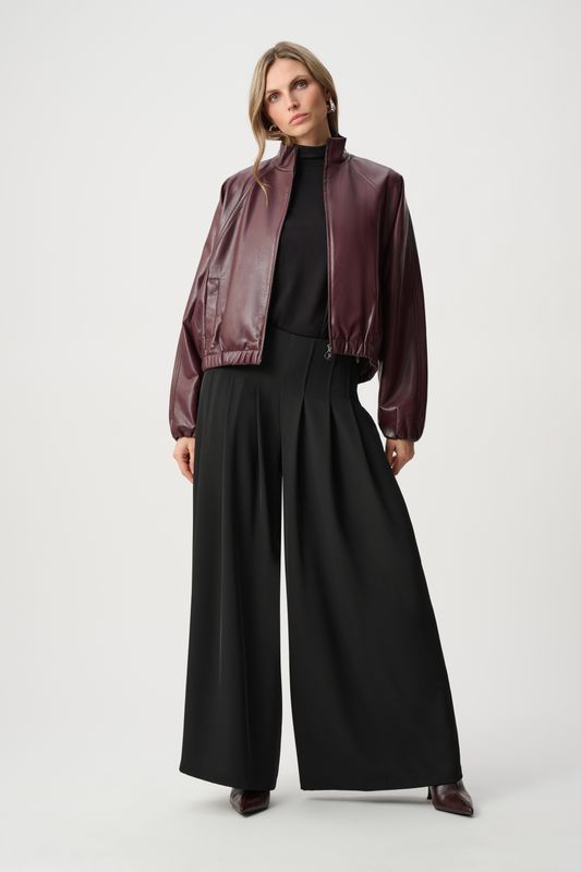263971 Joseph Ribkoff Leatherette Bomber Jacket