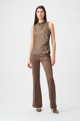 263160 Joseph Ribkoff Suede Flared Pull-On Pants