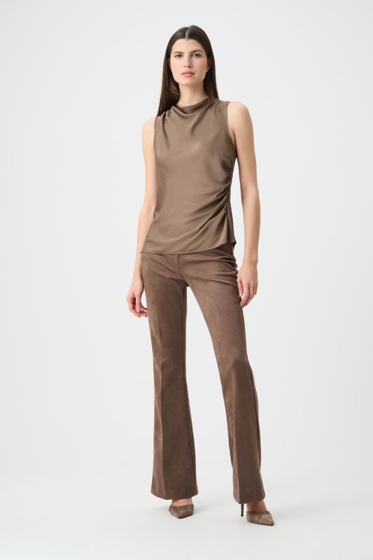 263160 Joseph Ribkoff Suede Flared Pull-On Pants