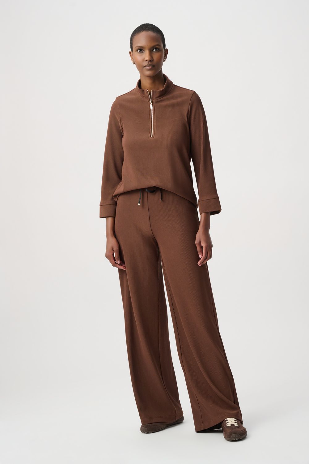 264602 Joseph Ribkoff Rib Knit Half Zip Top