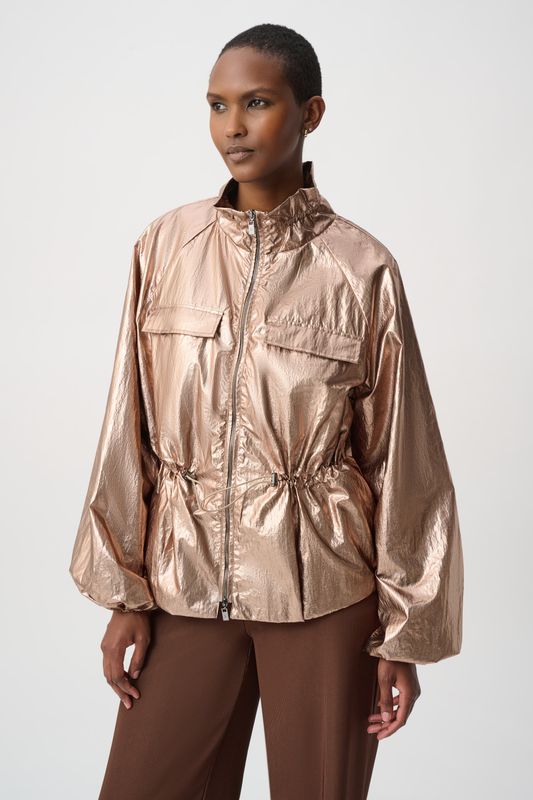 264621 Joseph Ribkoff Metallic Cocoon Jacket