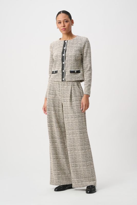 264040 Joseph Ribkoff Plaid Boucle Jacket