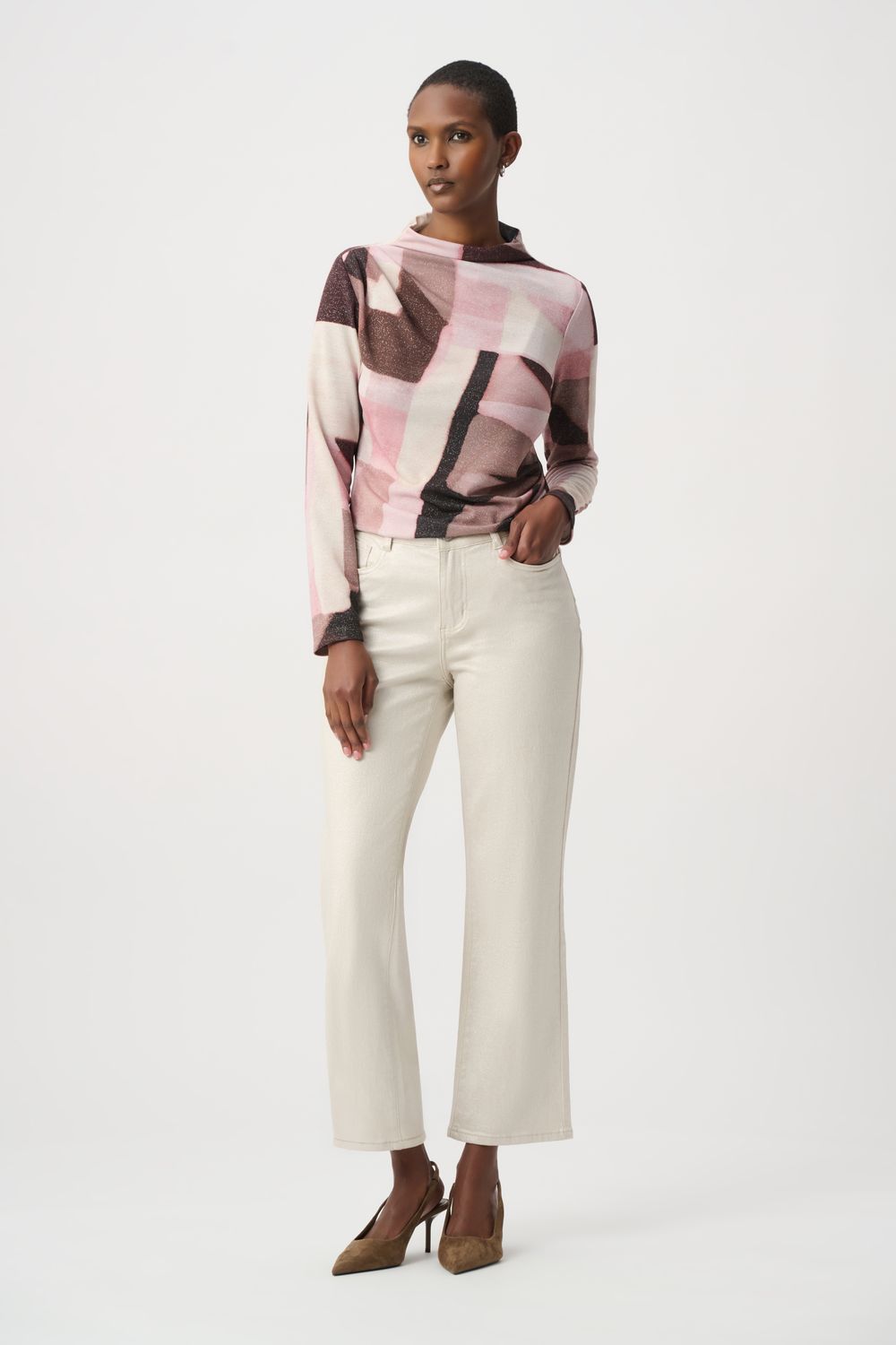 264205 Joseph Ribkoff Geometric Print Sweater