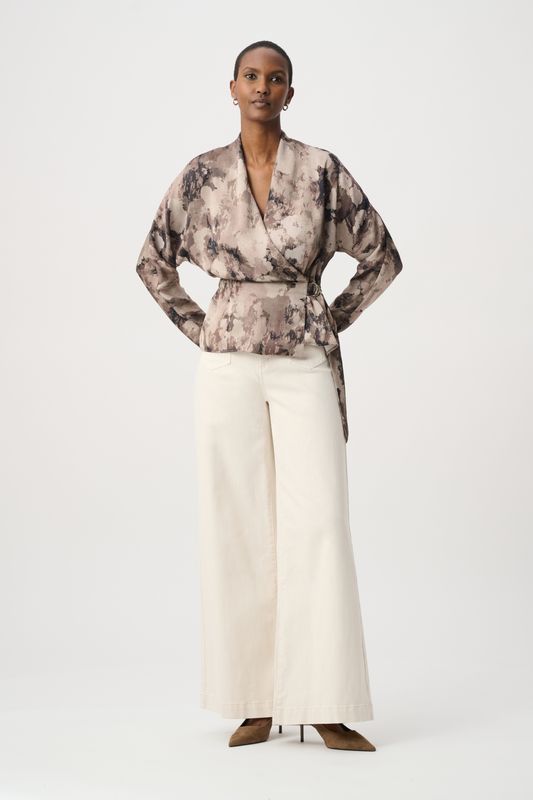 264149 Joseph Ribkoff Satin Wrap Top