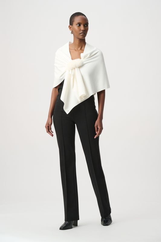 264953 Joseph Ribkoff Faux Fur Draped Coverup