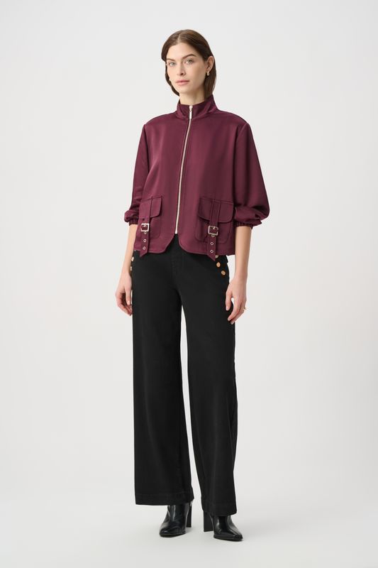 264939 Joseph Ribkoff Satin Utility Jacket